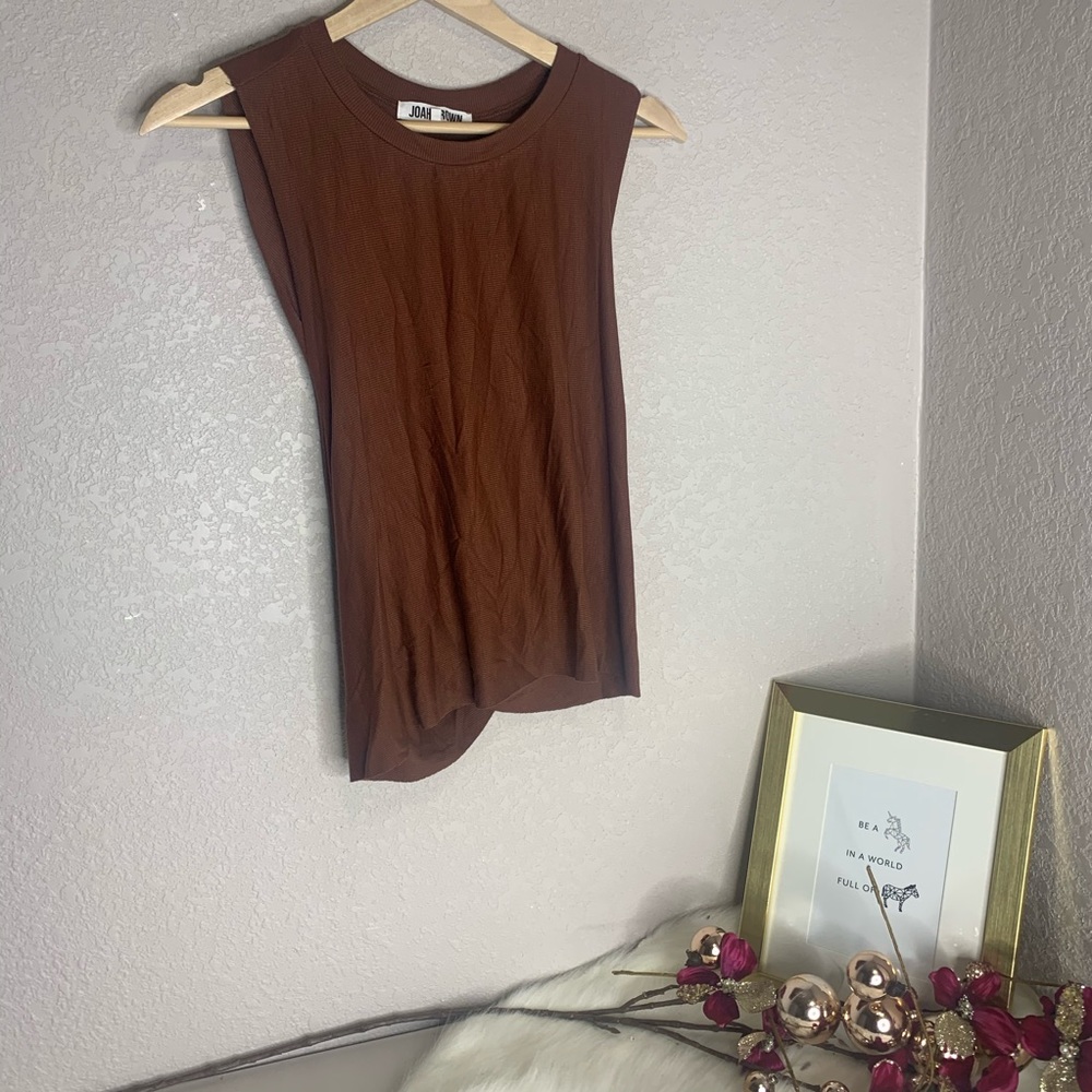 Joah Brown Crossover Exhale Tank Oxblood ONE SIZE - Picture 3 of 5